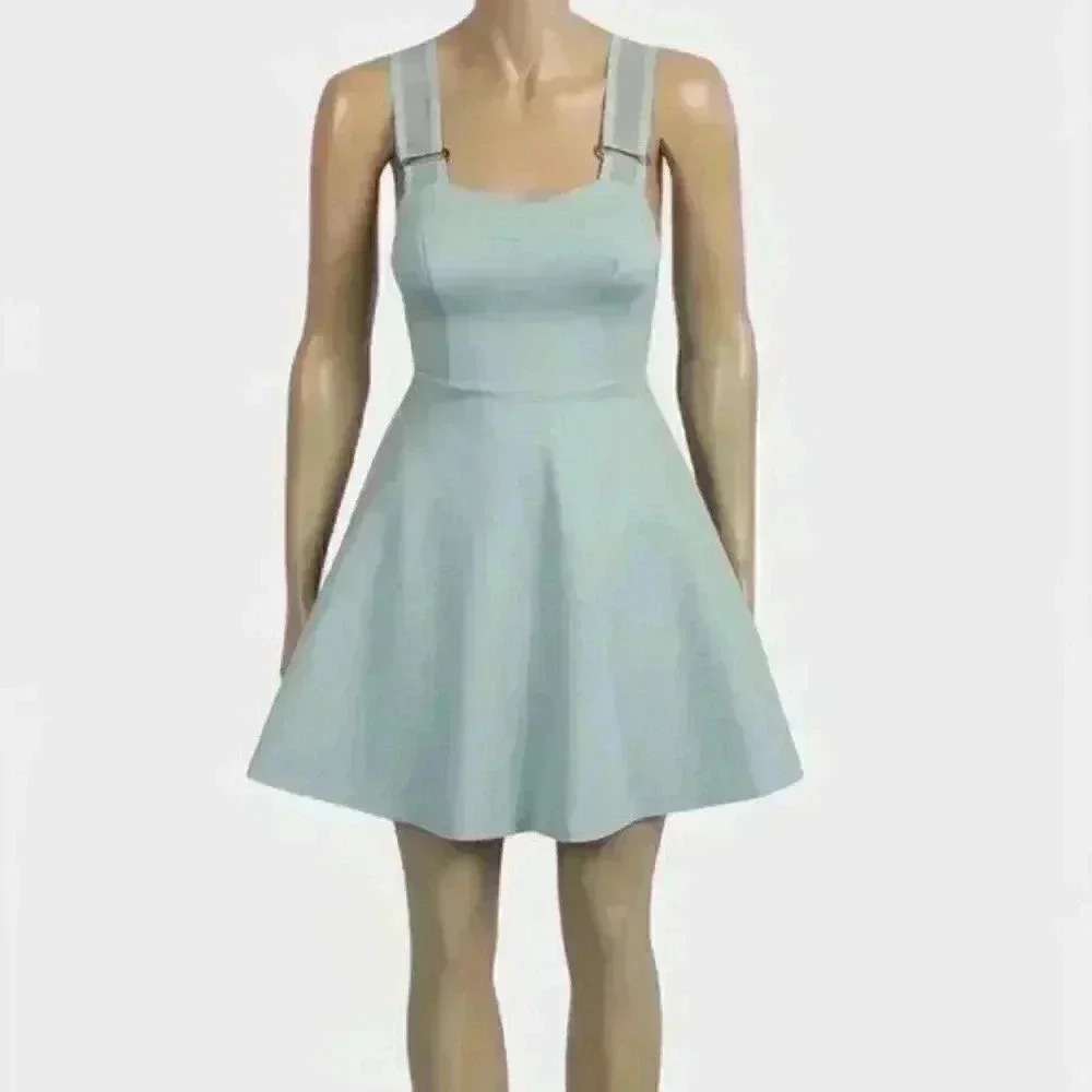 Topshop Mesh Strap Skater dress